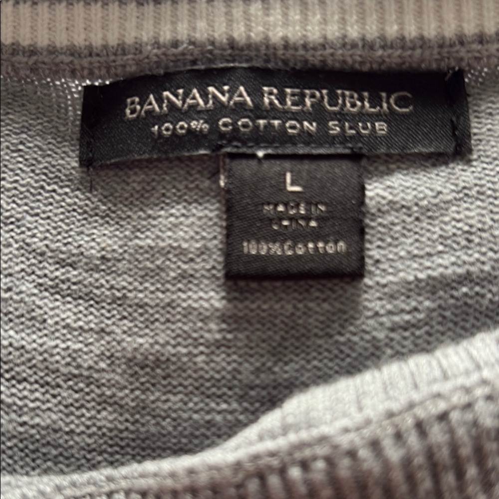 Banana Republic Light Gray Cotton Men's Sweater